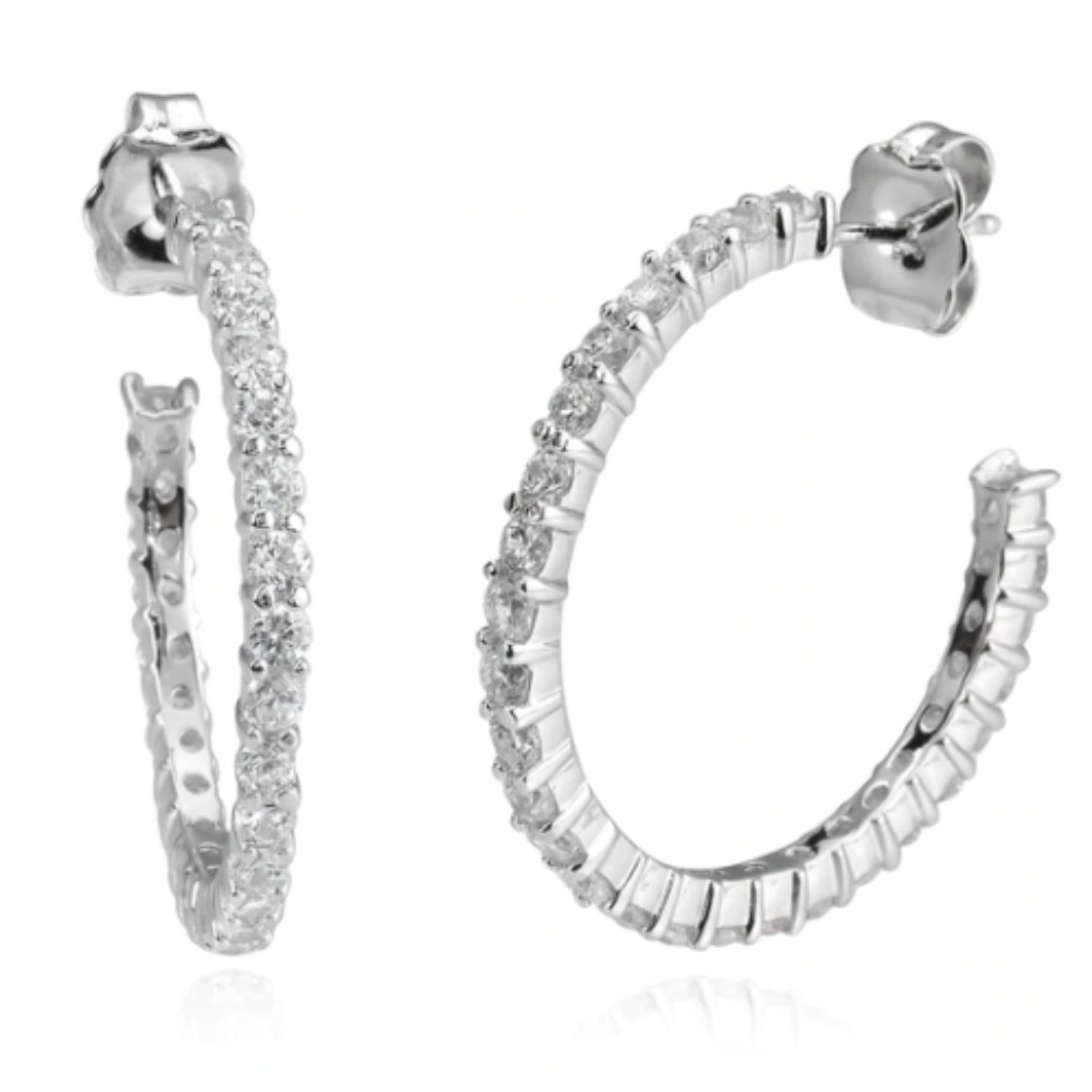 Crislu Sparkly Hoop Earrings 82$